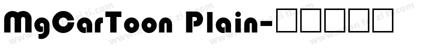 MgCarToon Plain字体转换